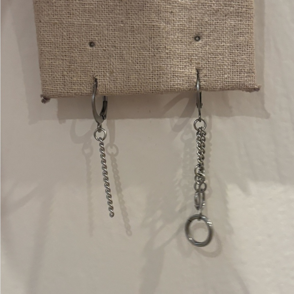 Elegant Silver Chain Earrings